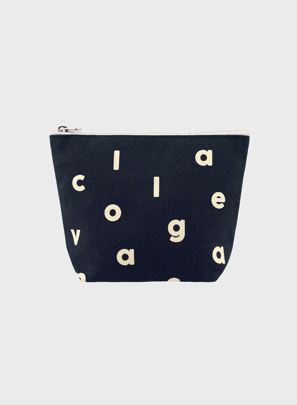 꼴라주바캉스(COLLAGEVACANCE) Logo Alphabet Color Pouch (파우치)-Navy