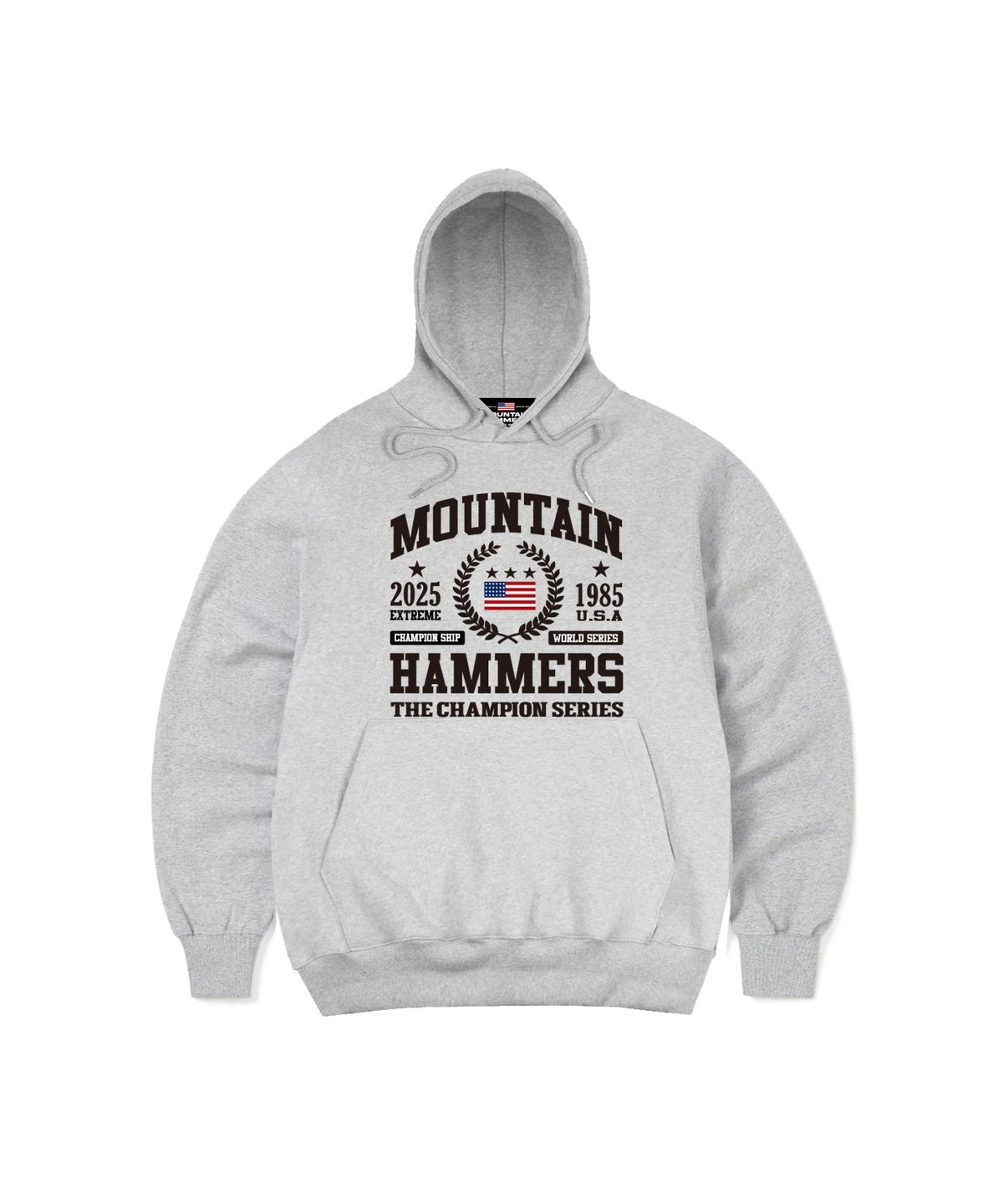 마운틴해머스(MOUNTAINHAMMERS) 월드 시리즈 로고 후드티 그레이