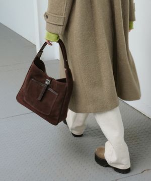 Marron bag large (Suede mocha brown)