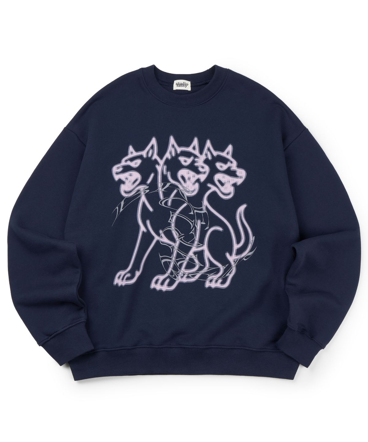 유얼쎄시(YOUR SASSY) Cerberus Sweatshirt (NAVY)