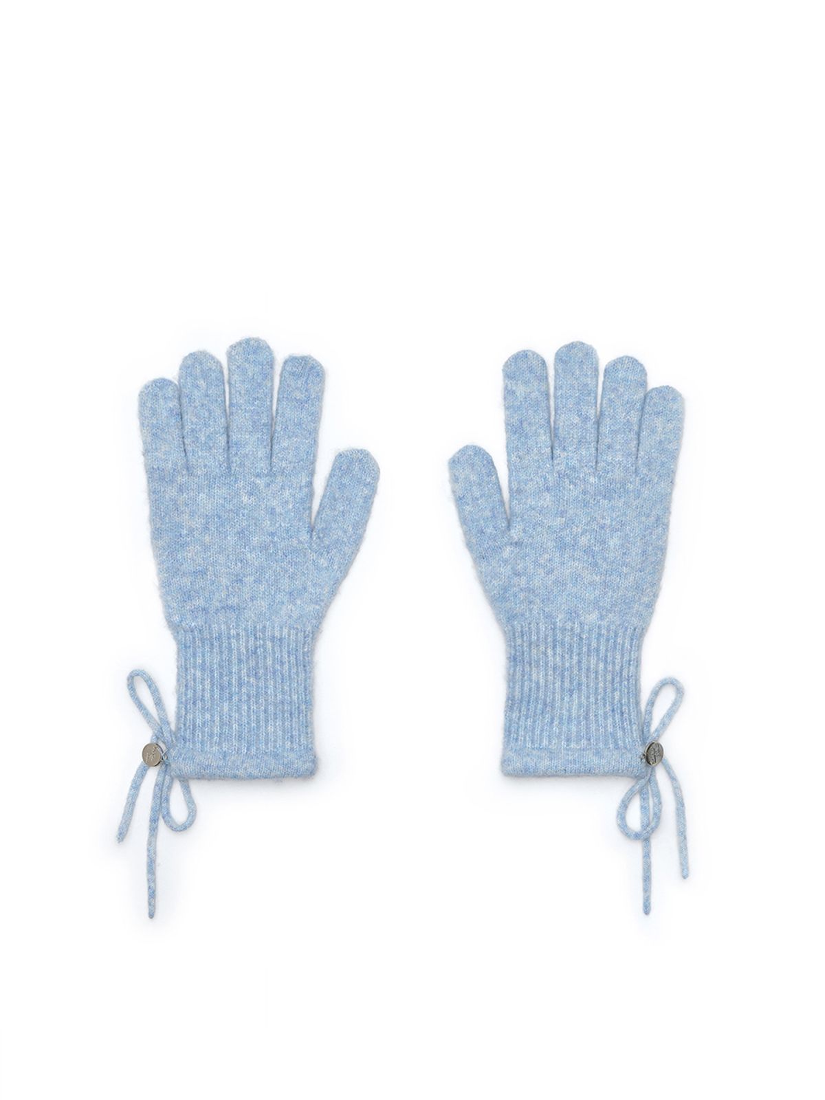 마뗑킴(MATIN KIM) RIBBON FINGER HOLE GLOVES IN LIGHT BLUE