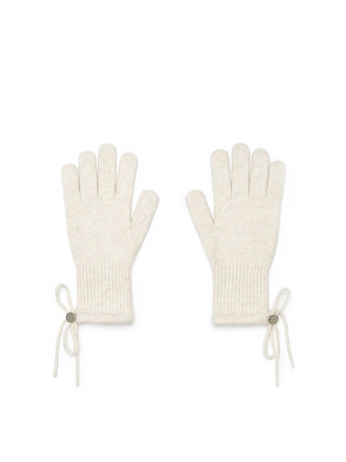 마뗑킴(MATIN KIM) RIBBON FINGER HOLE GLOVES IN IVORY