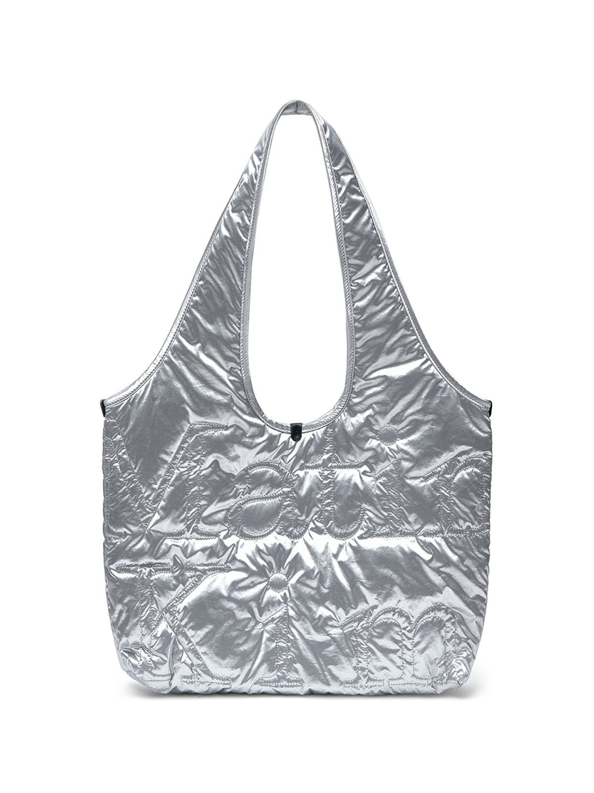 마뗑킴(MATIN KIM) MATIN LOGO QUILTING ECOBAG IN SILVER