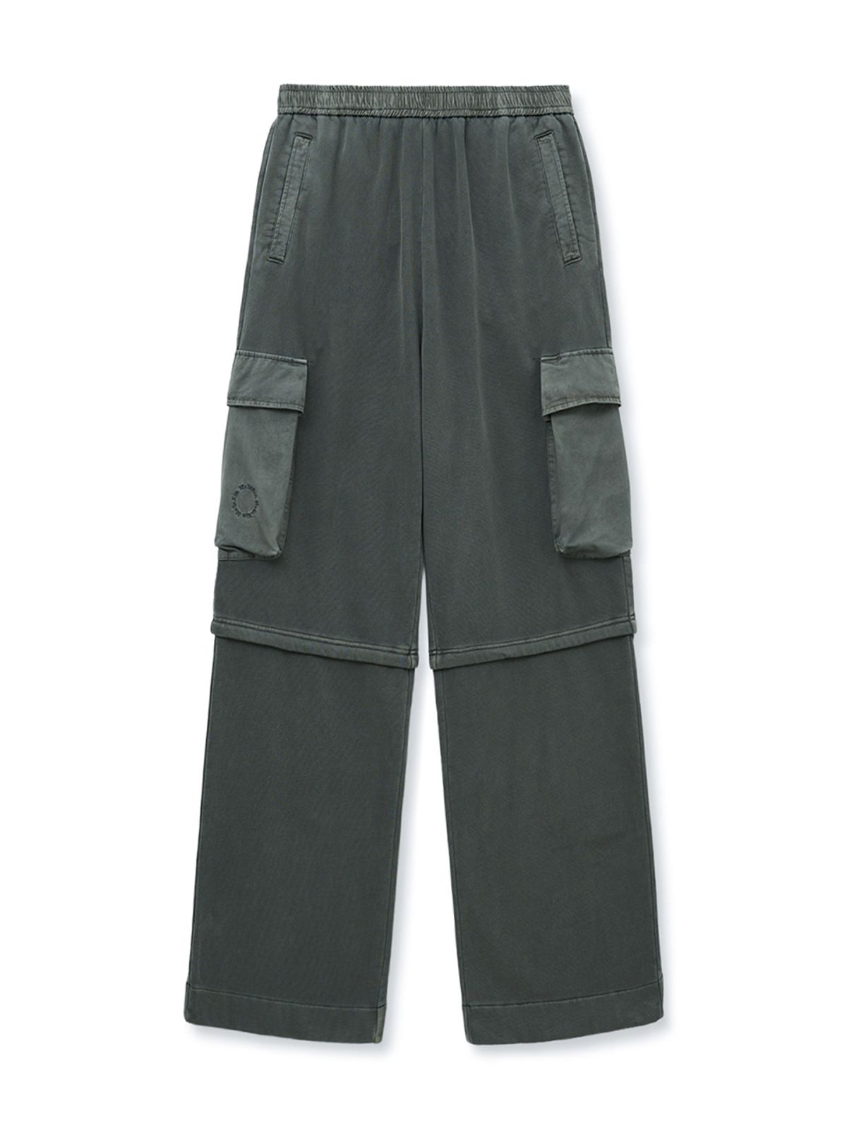마뗑킴(MATIN KIM) PIGMENT DYED CARGO PANTS FOR MEN IN CHARCOAL