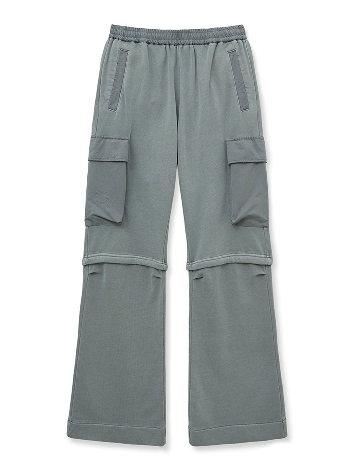 마뗑킴(MATIN KIM) PIGMENT DYED CARGO PANTS FOR WOMEN IN LIGHT GREY