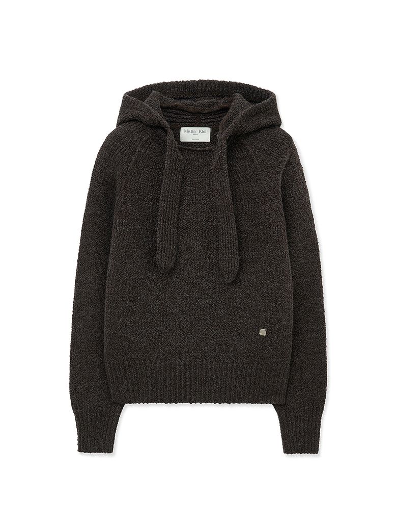 MUFFLER POINT HOODY PULLOVER IN BROWN