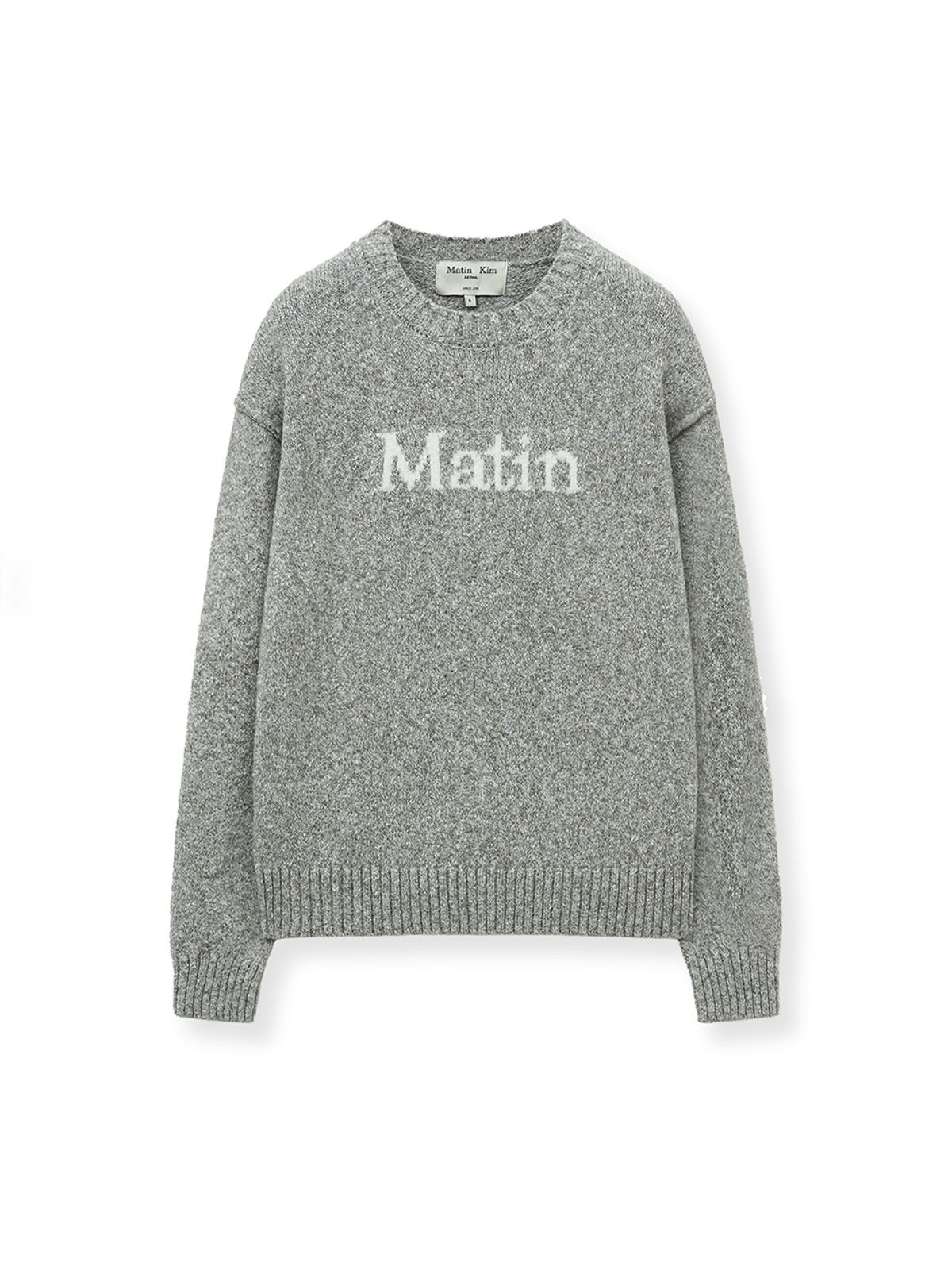 마뗑킴(MATIN KIM) MATIN MIXED YARN KNIT PULLOVER IN GREY