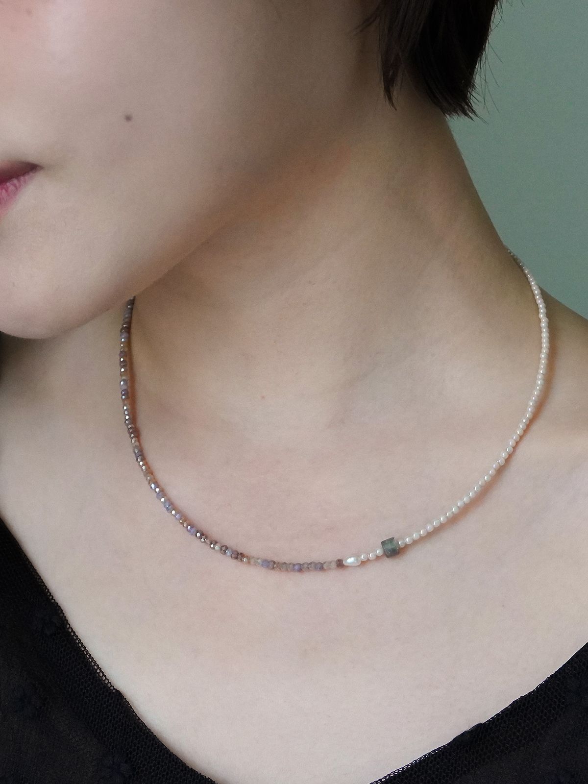 제마드(GEMADE) Blonde labrado necklace #N044