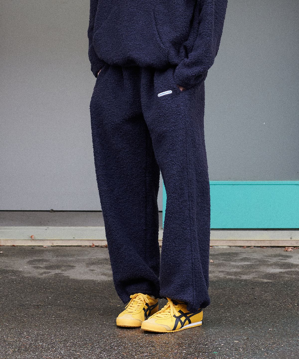 그린버터(GREENBUTTER) Teddy Wool Pants (Navy)