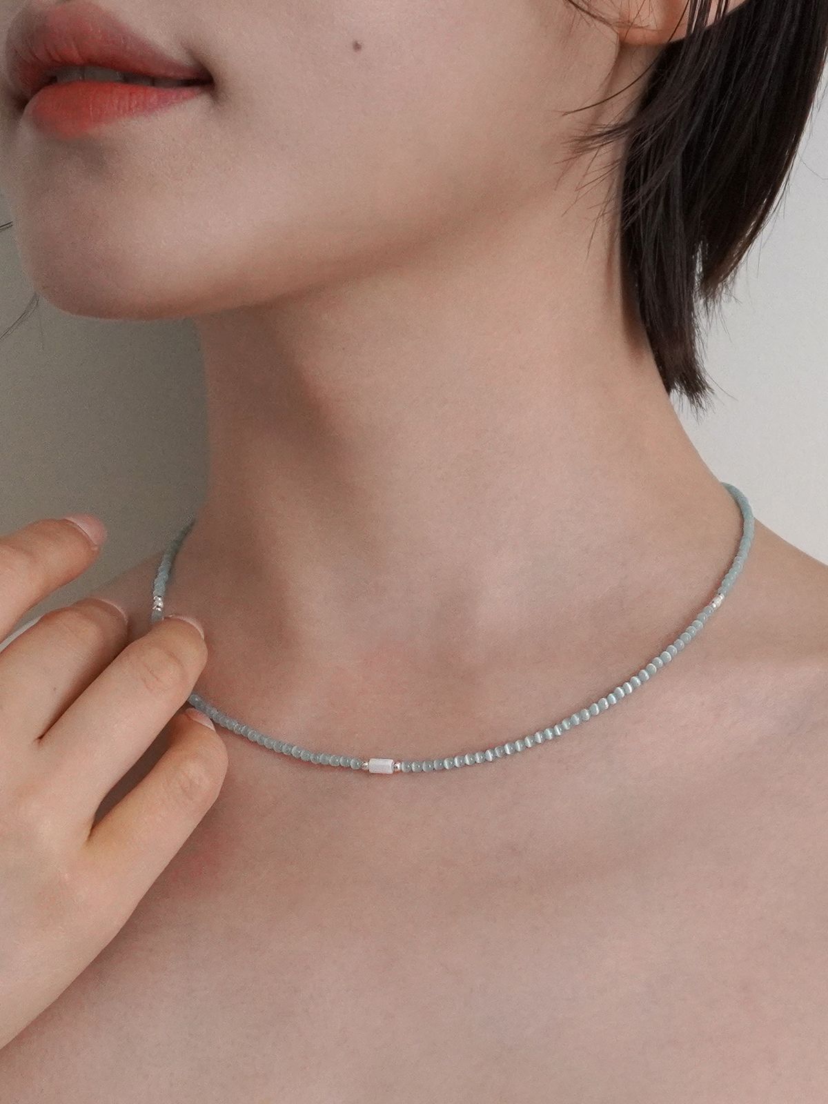 제마드(GEMADE) Blue cats necklace #N054