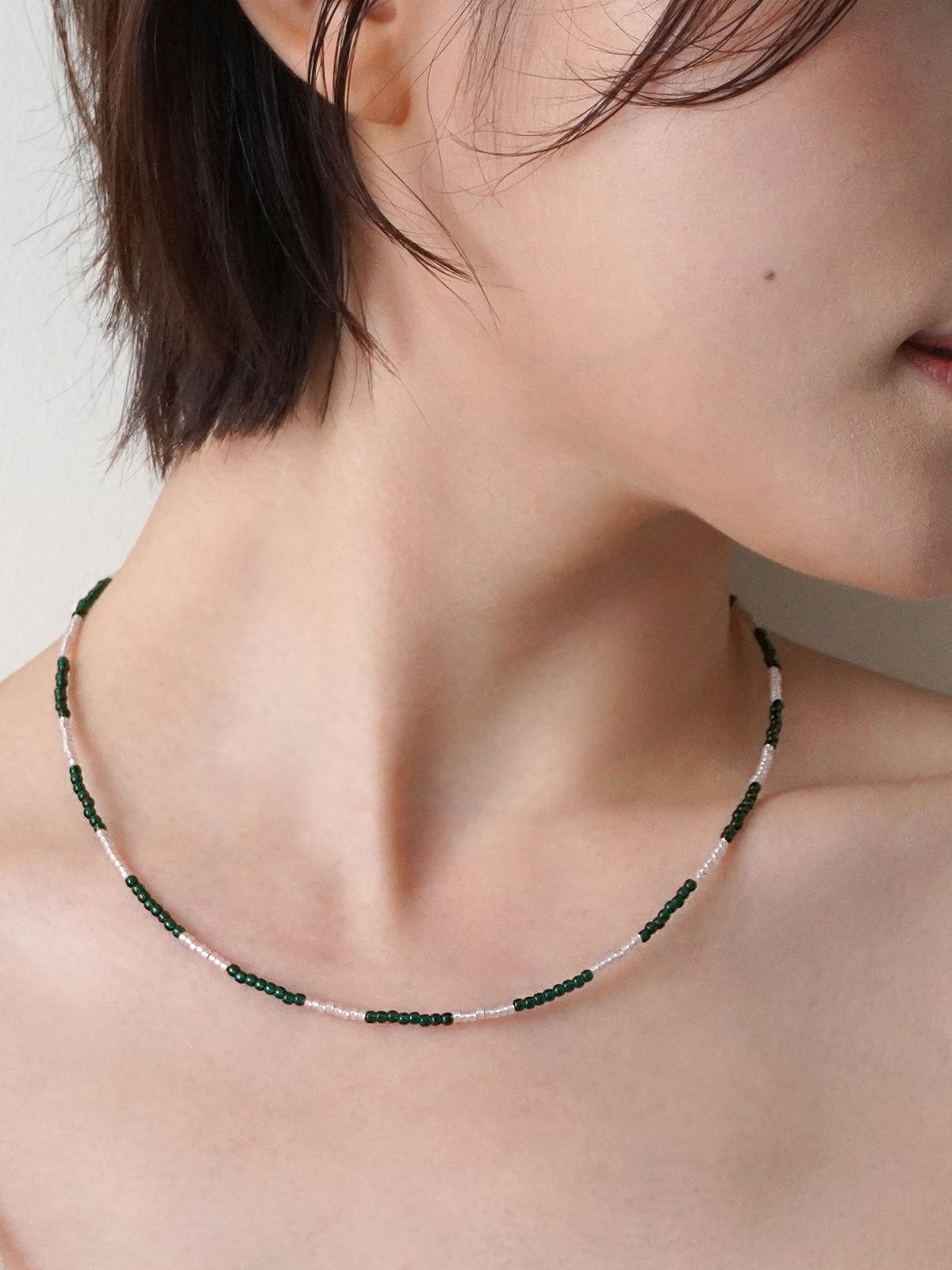 제마드(GEMADE) Green bonbon necklace #N055