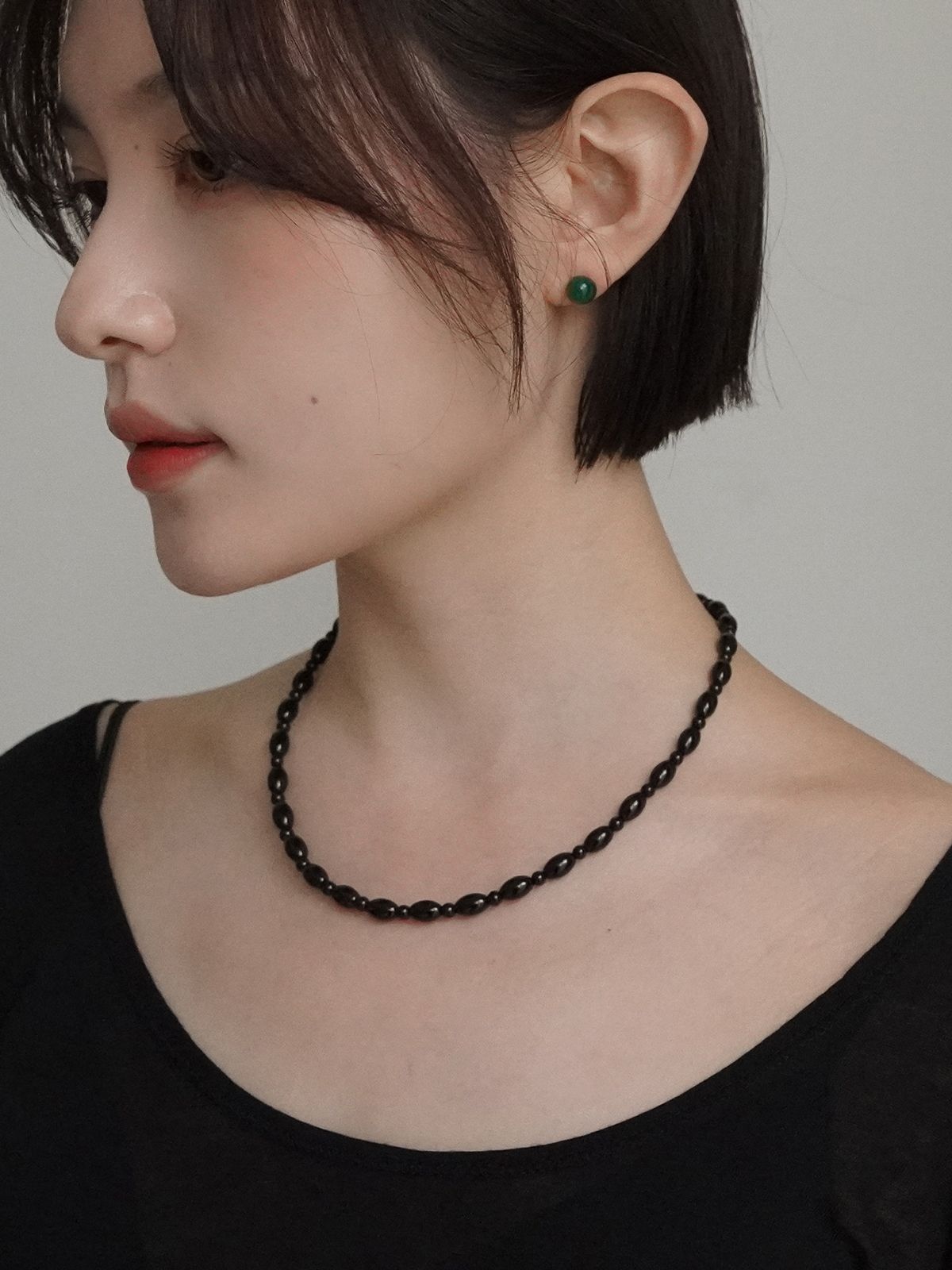 제마드(GEMADE) Black seed Necklace #N067