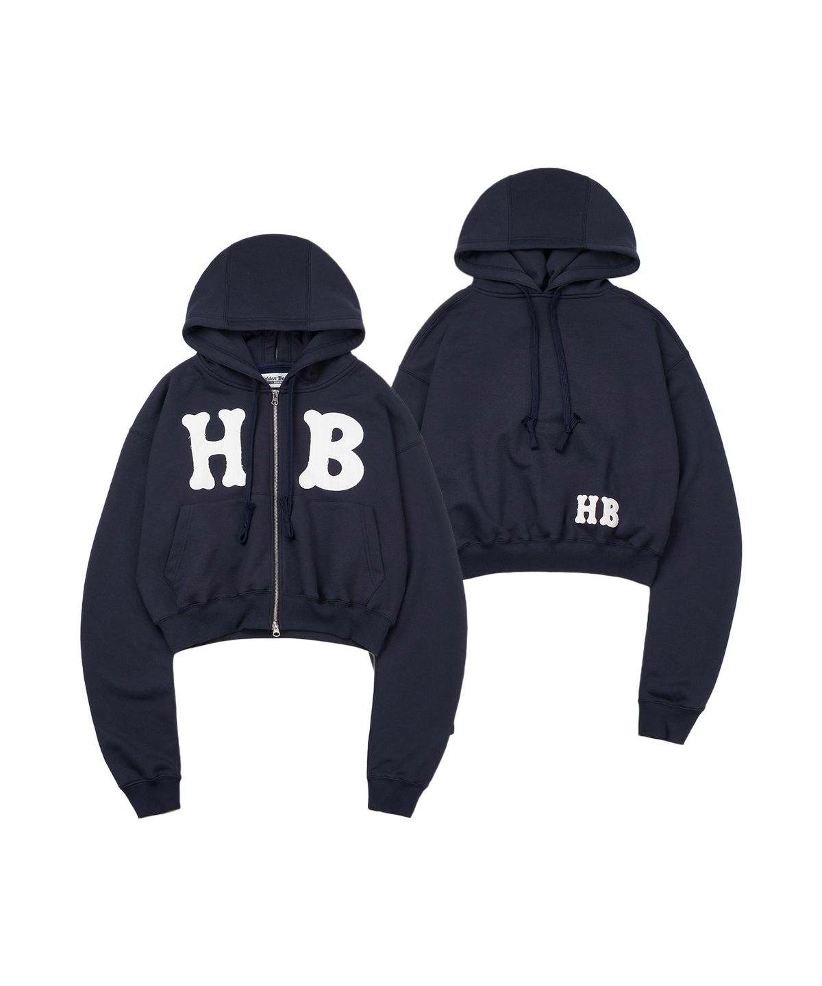 히든비하인드(HIDDEN BEHIND) HB 투페이스 후드집업 (네이비)