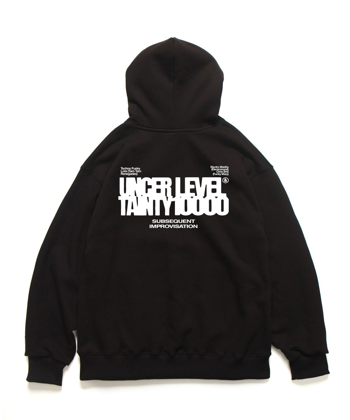 앱놀머씽(ABNORMALTHING) LEVEL 루즈핏 후드 블랙 (LEVEL HOOD BLACK)