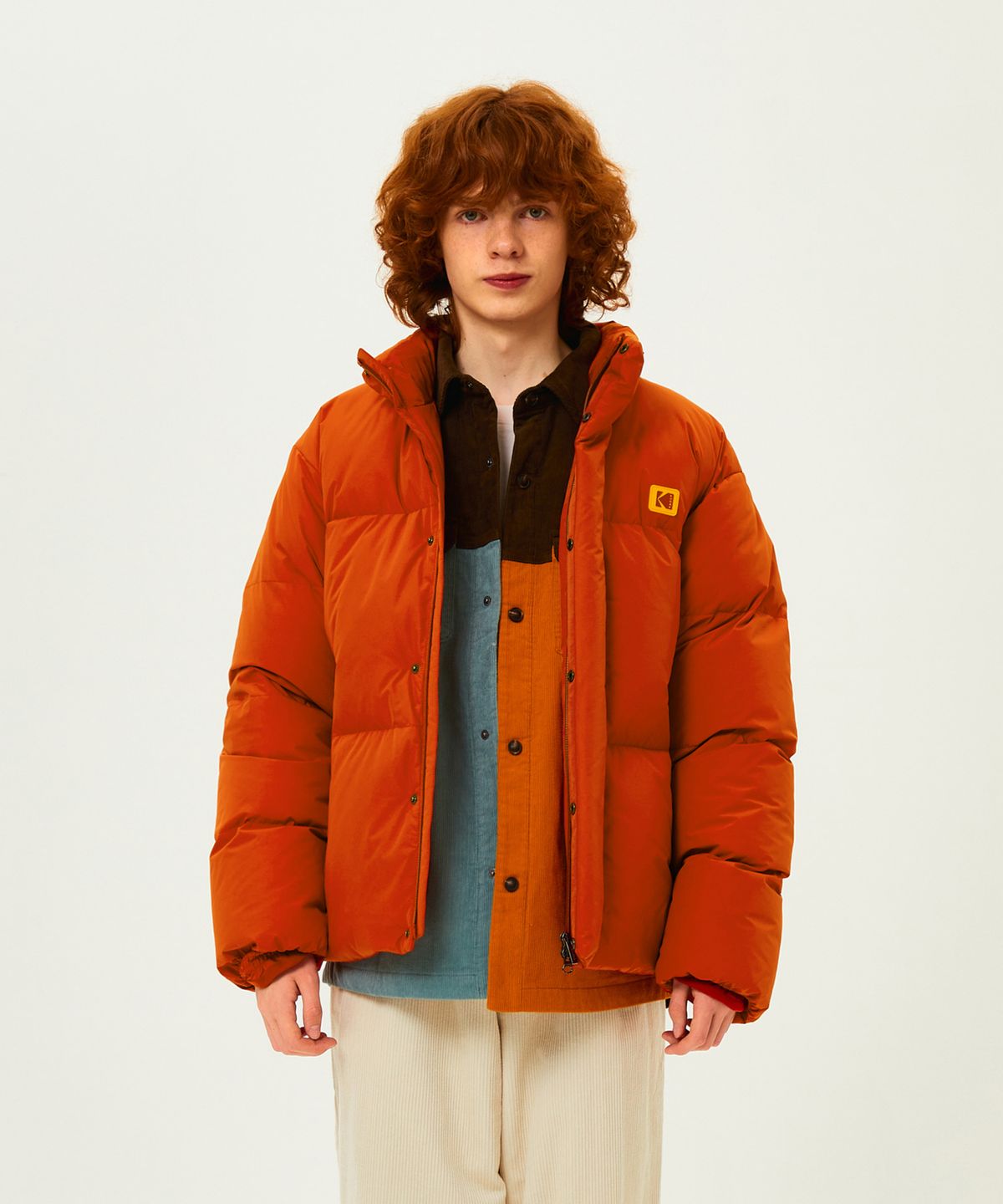 코닥(KODAK) 스텐넥 덕다운 자켓 ORANGE