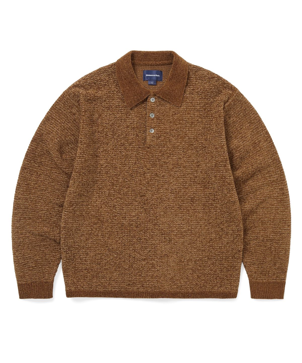 디스이즈네버댓(THISISNEVERTHAT) Velvet Knit Polo Brown