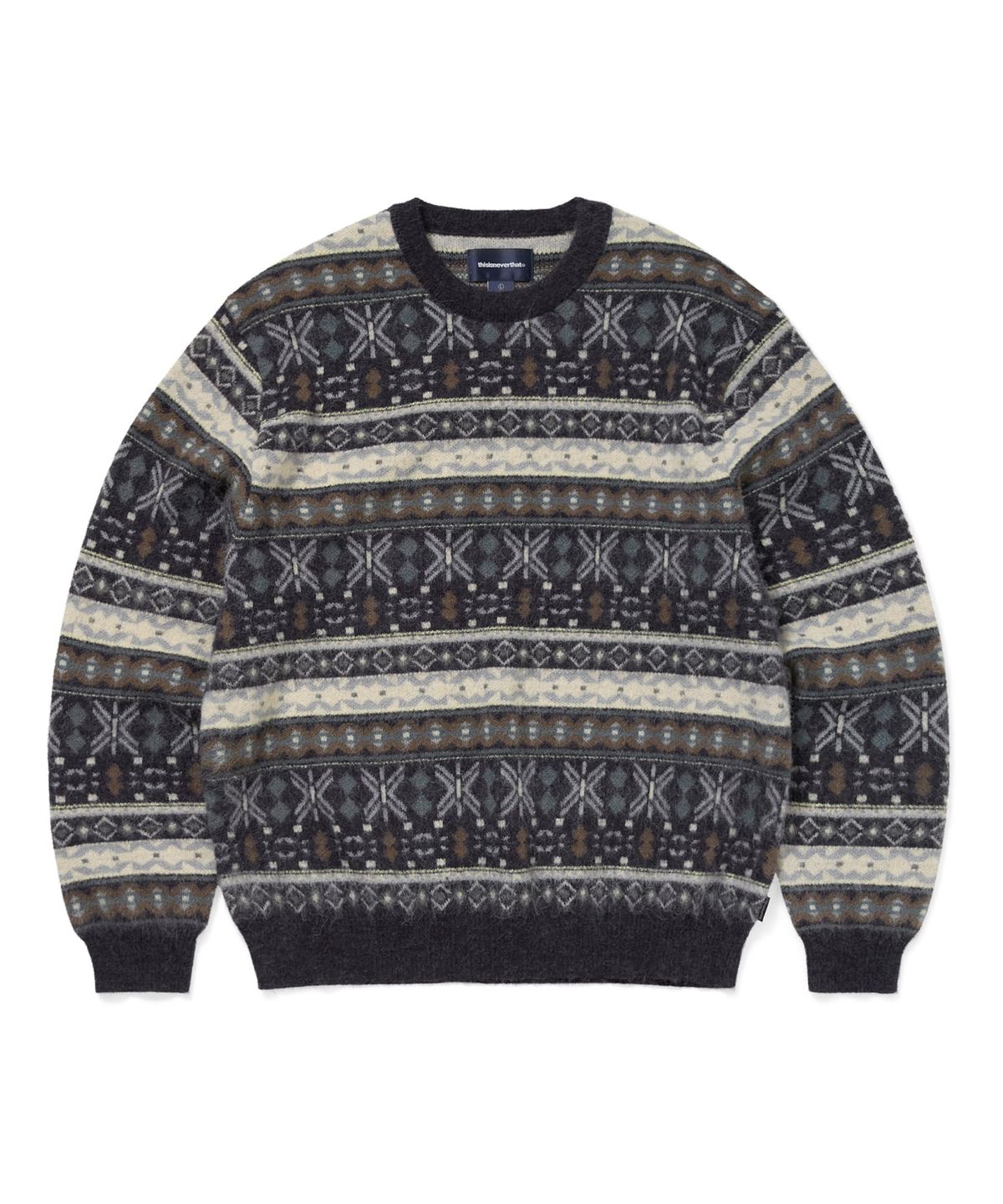 디스이즈네버댓(THISISNEVERTHAT) Fair Isle Knit Sweater Navy