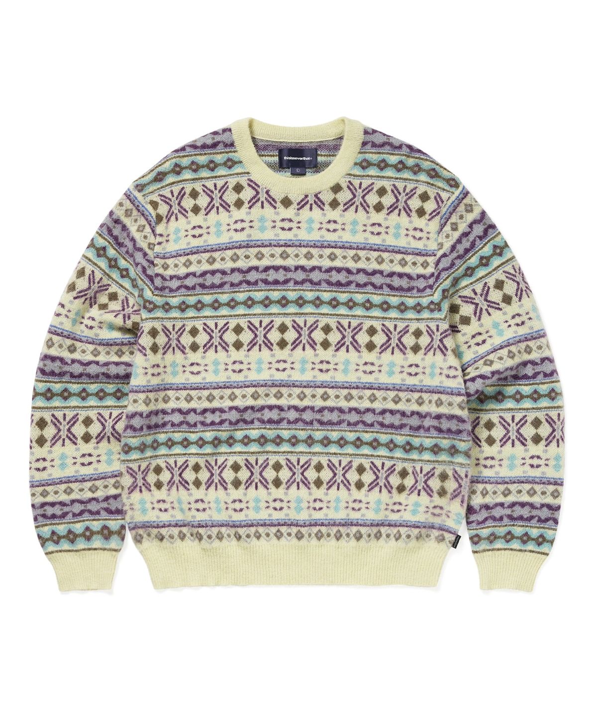 디스이즈네버댓(THISISNEVERTHAT) Fair Isle Knit Sweater Lemon