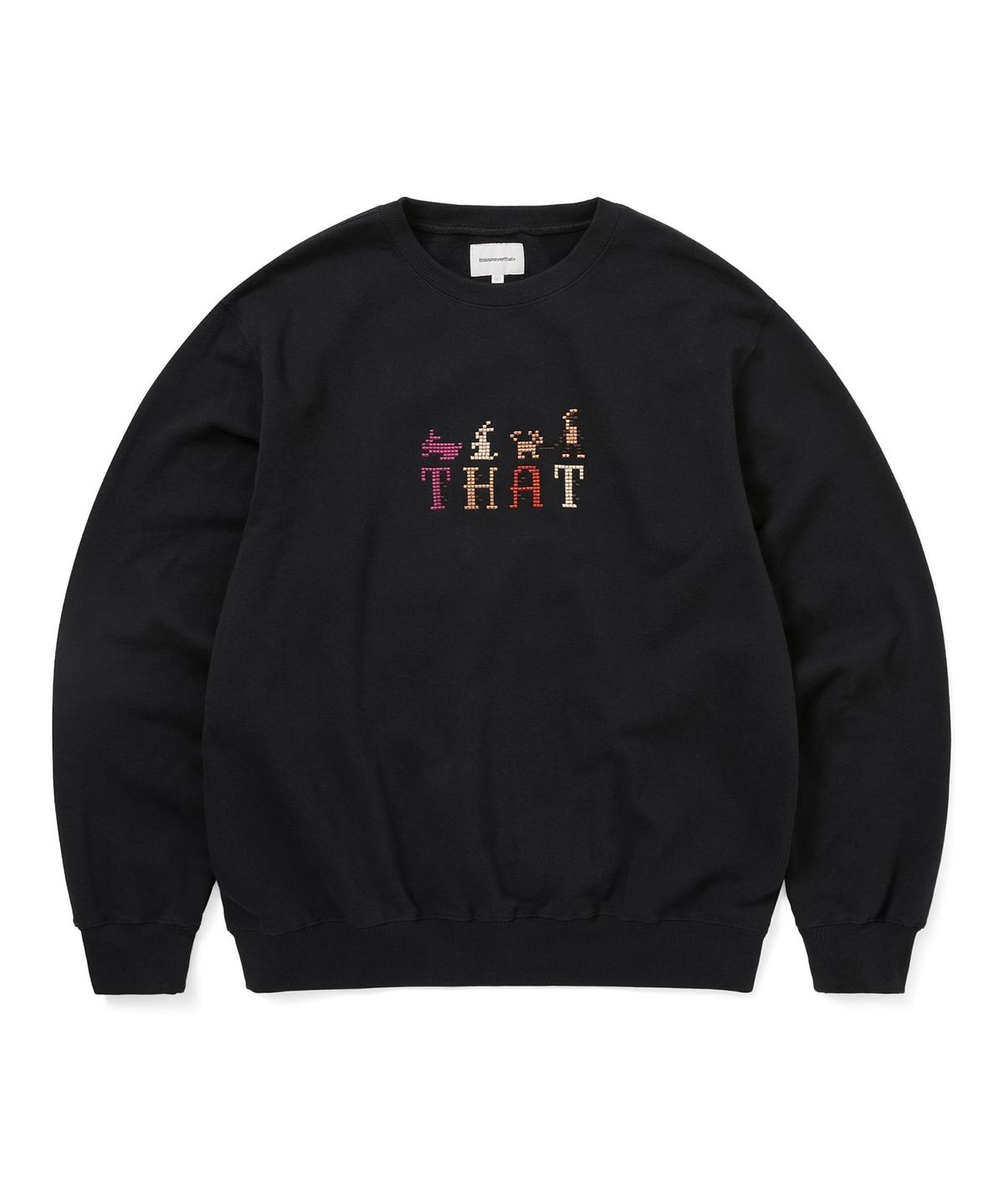 디스이즈네버댓(THISISNEVERTHAT) THAT Embroidered Crewneck Black