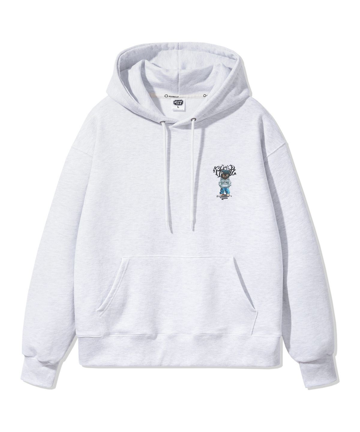 앨빈클로(ALVINCLO) Meow Cat 오버핏 후드티 AVH325 (3 COLOR)