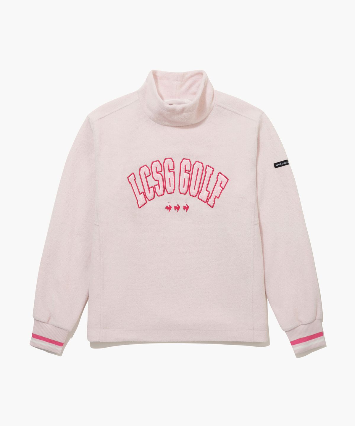 르꼬끄 골프(LECOQ GOLF) 여성 부클 방풍 긴팔 티셔츠 _LPNK GQ422LRLO1