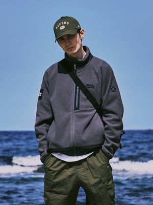 우븐 믹스 플리스 자켓 GREY