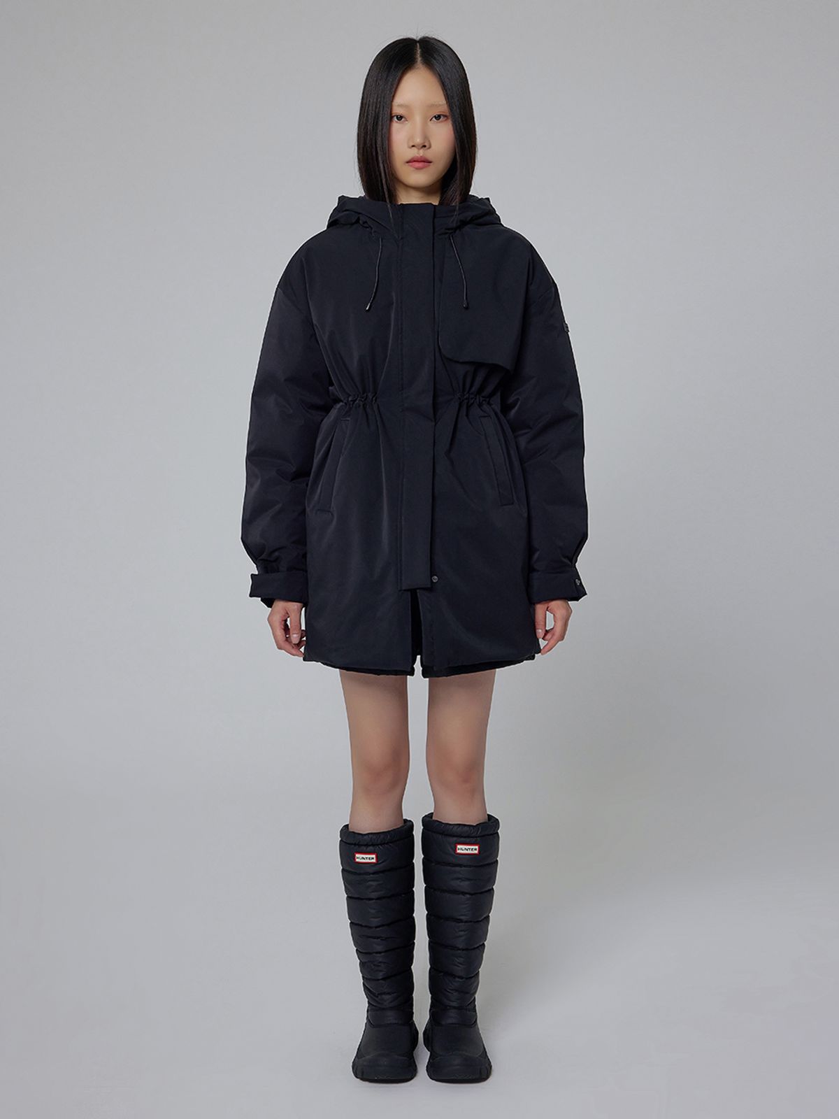 헌터(HUNTER) [WOMEN] 오리지날 롱 다운 자켓 - 블랙 HDW0005ADZBLK