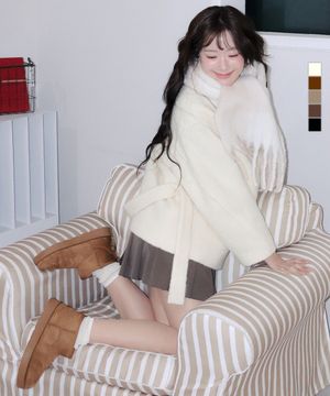 [지수 pick] 에토 클래식 스웨이드 퍼 숏 미니 부츠_5colors