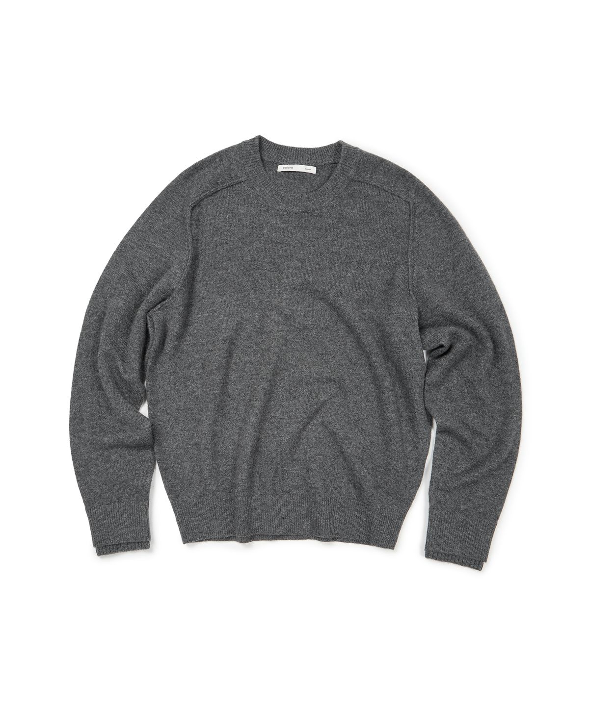 이티씨이(ETCE) (BASE) LAYERED CUFF ROUND KNIT (GRAY)