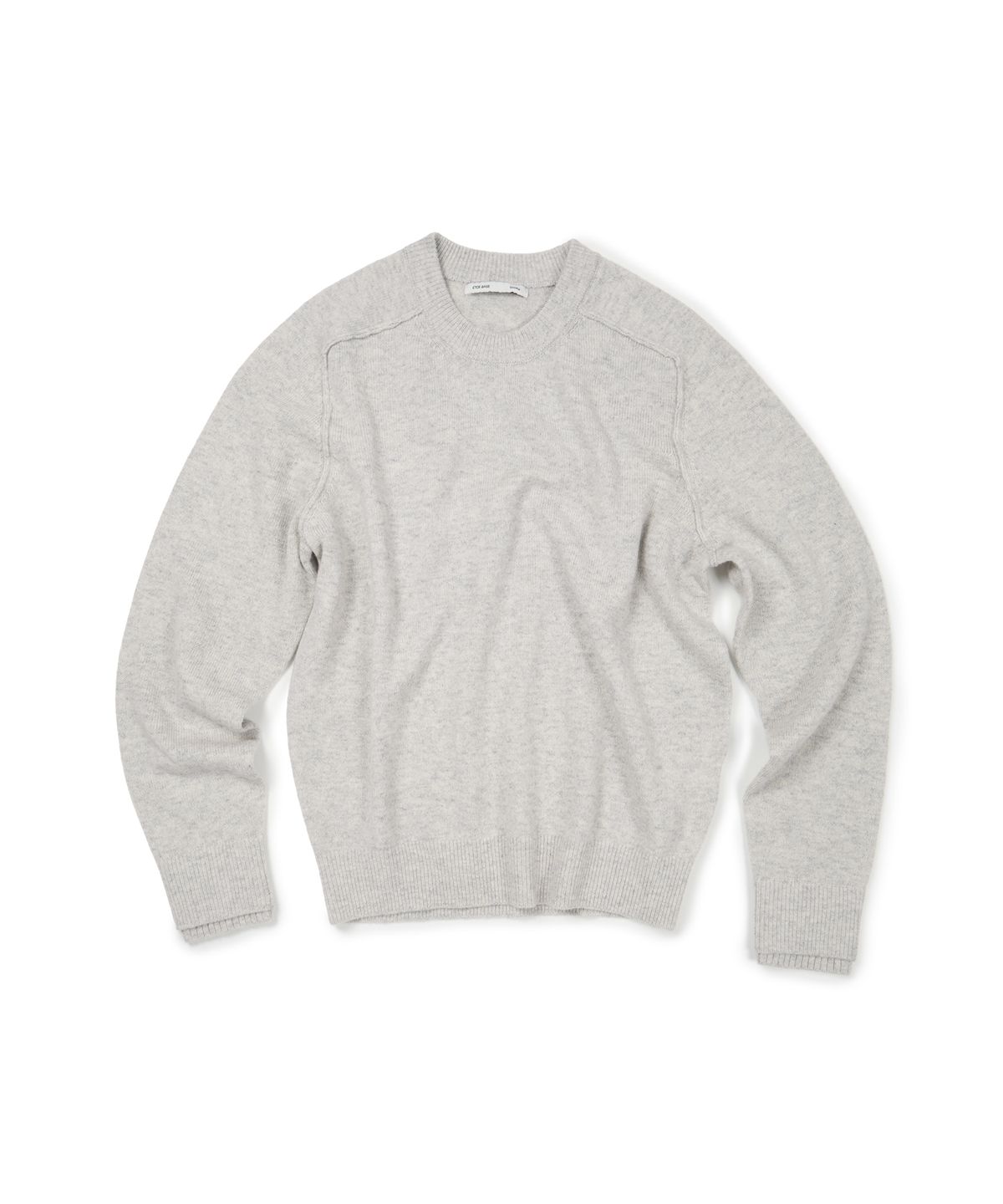 이티씨이(ETCE) (BASE) LAYERED CUFF ROUND KNIT (OATMEAL)