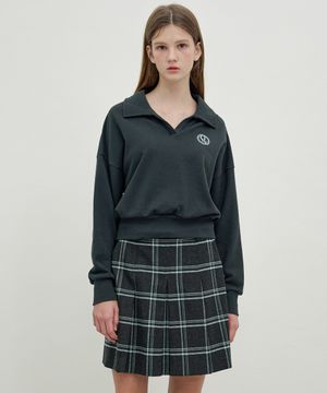 로고 자수 스웻 티셔츠 OW5AE8780