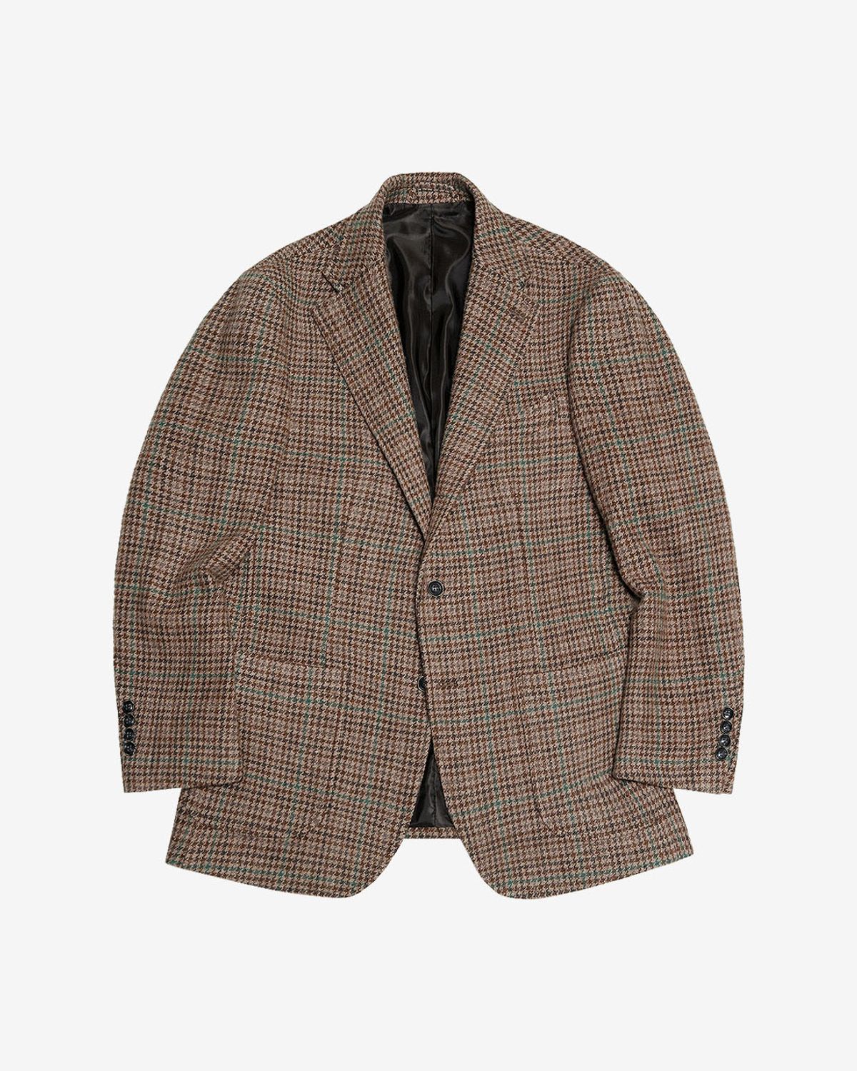 솔티(SORTIE) 412 Hound Check Wool Silk Jacket (Brown)