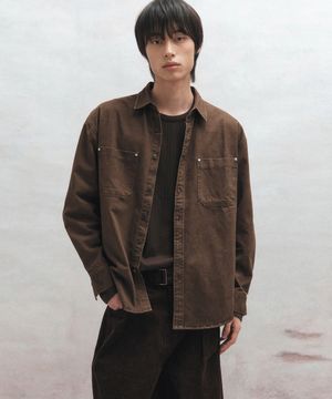 몰스킨 리벳 포켓 셔츠 (브라운)