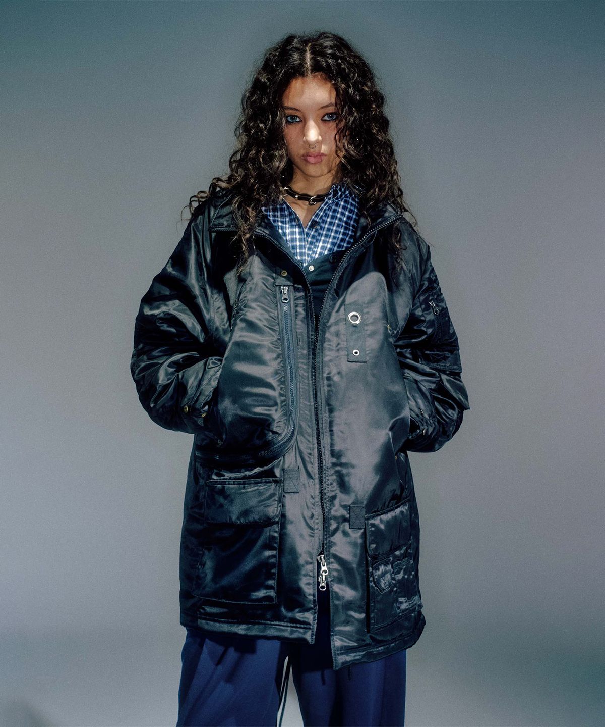 베이컨트 아카이브(VACANT ARCHIVE) WOMEN PETER MILITARY PARKA JUMPER BLACK