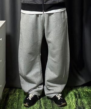 [옷미새 미홀 PICK] 커브드 스웨트 팬츠 (그레이)