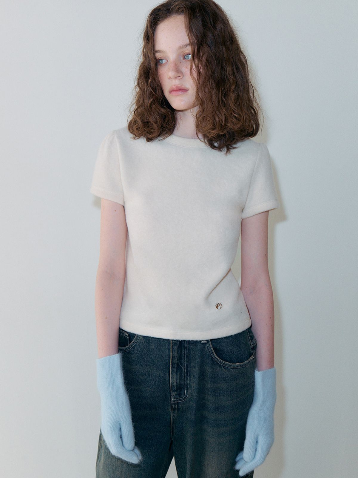 에트몽(ETMON) Cozy Puff T-Shirt, Ivory