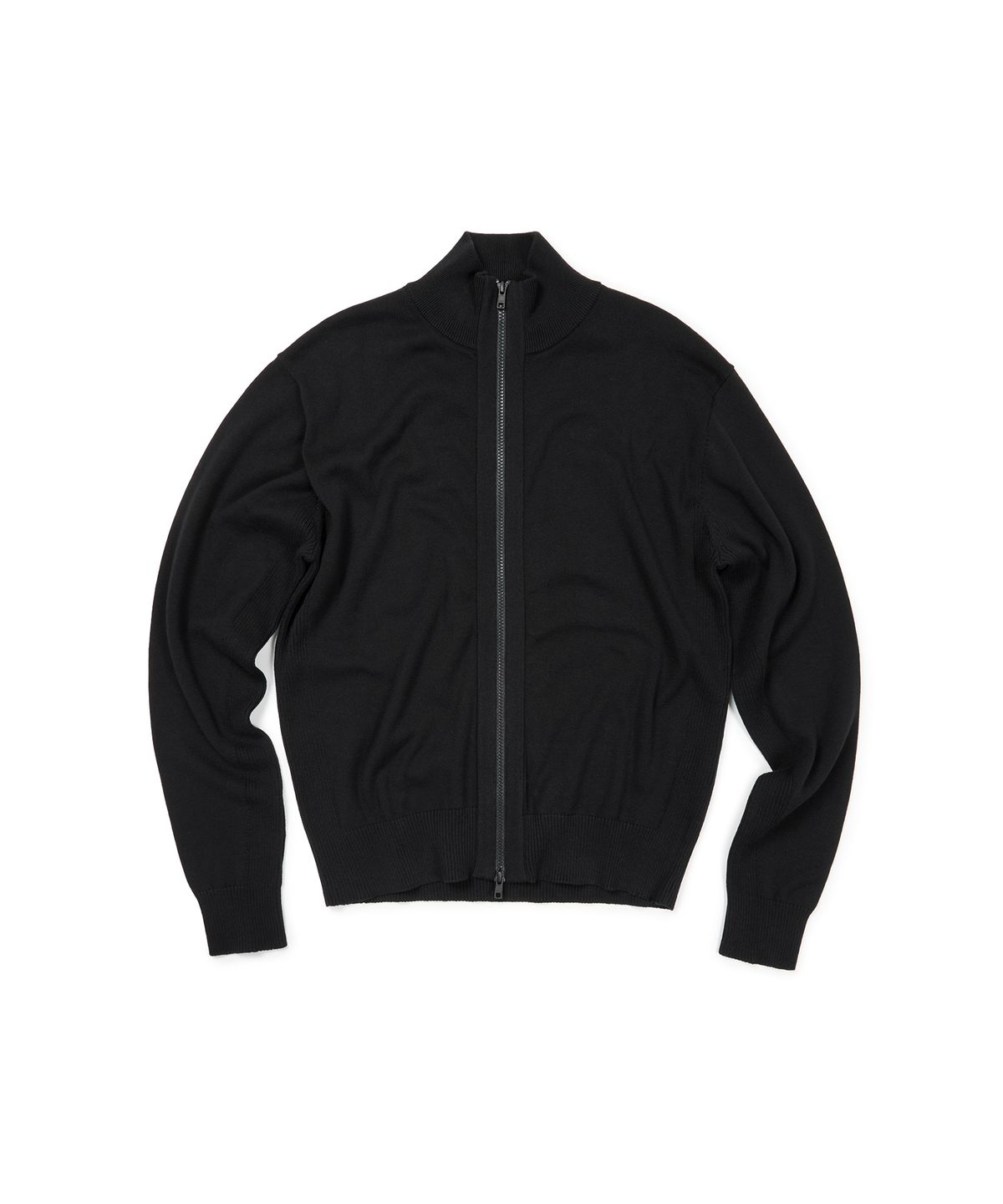 이티씨이(ETCE) COTTON KNIT ZIP UP (BLACK)