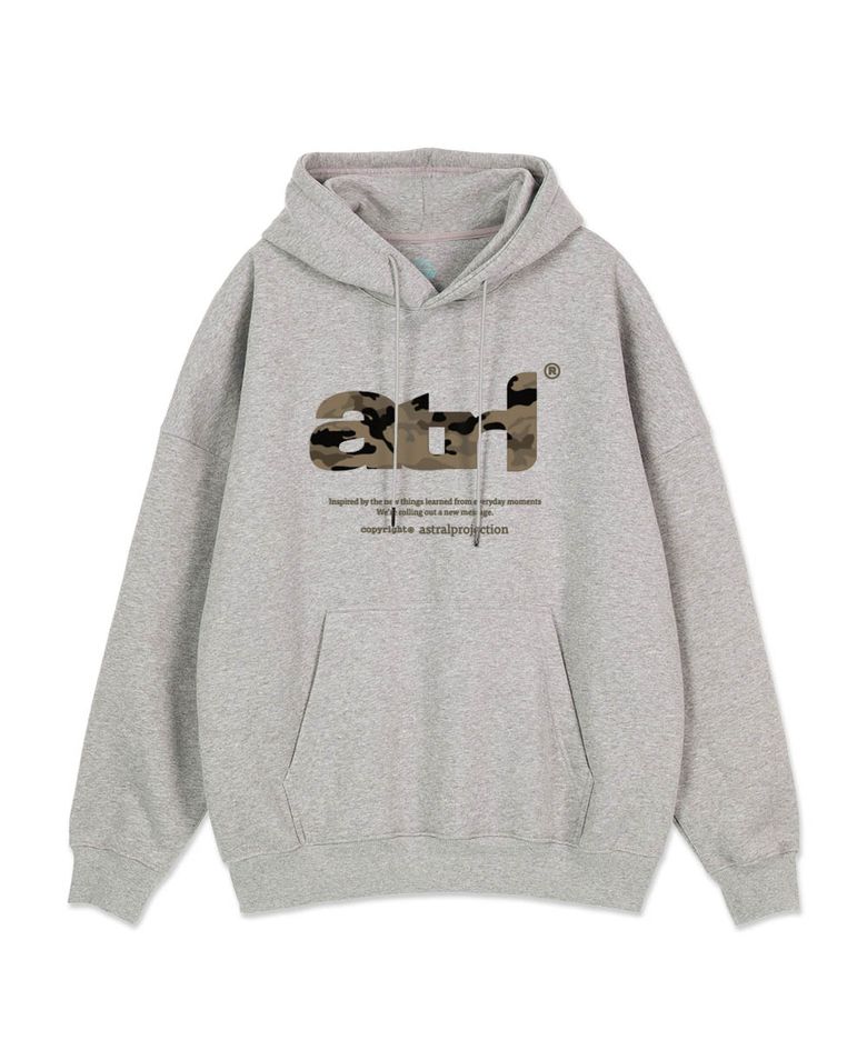 ATRL 데저트 카모 레터링 오버핏 와이드 숄더 후디_멜란지