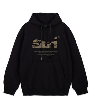 ATRL 데저트 카모 레터링 오버핏 와이드 숄더 후디_블랙