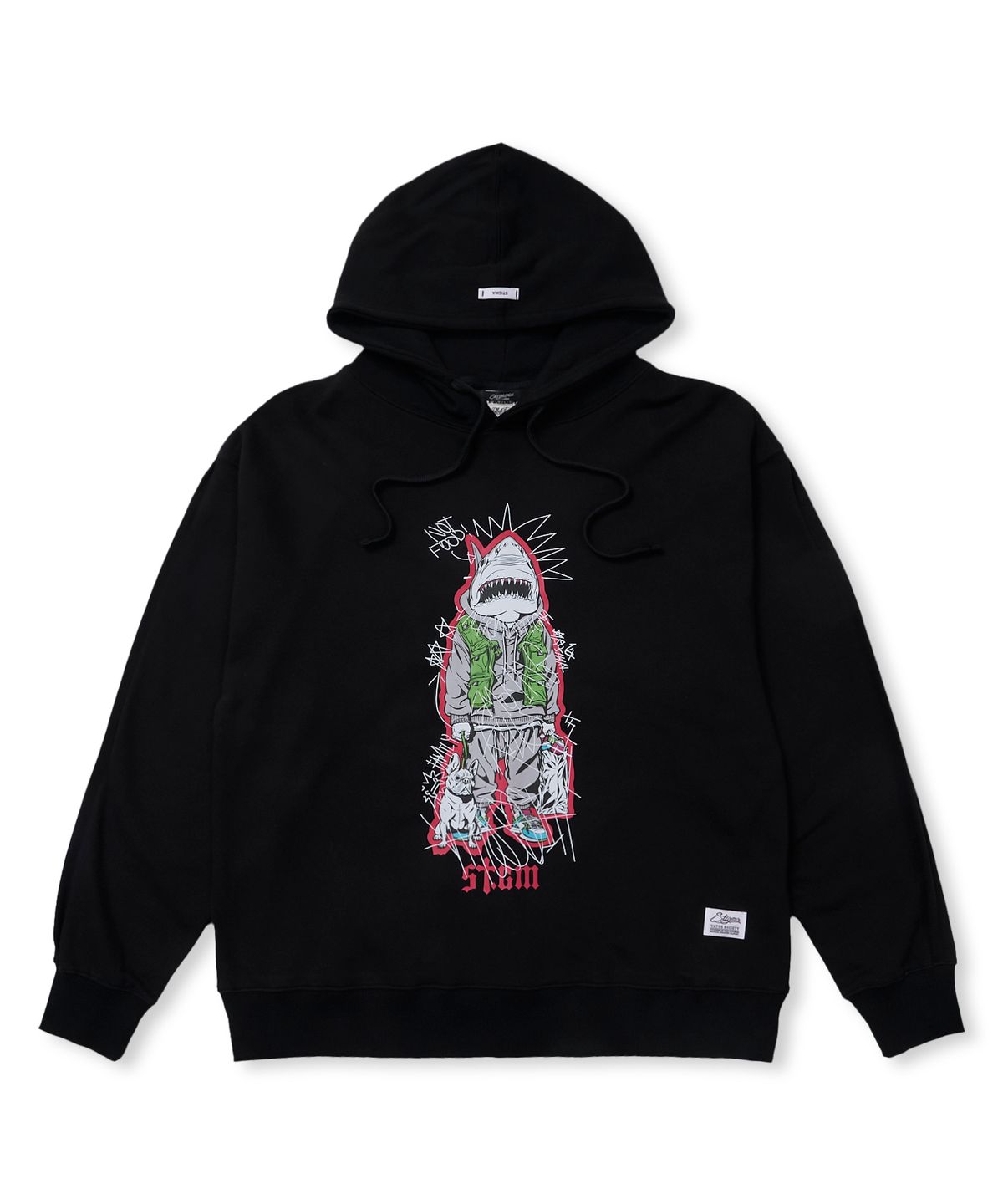 스티그마(STIGMA) DV SHARK HOODIE BLACK