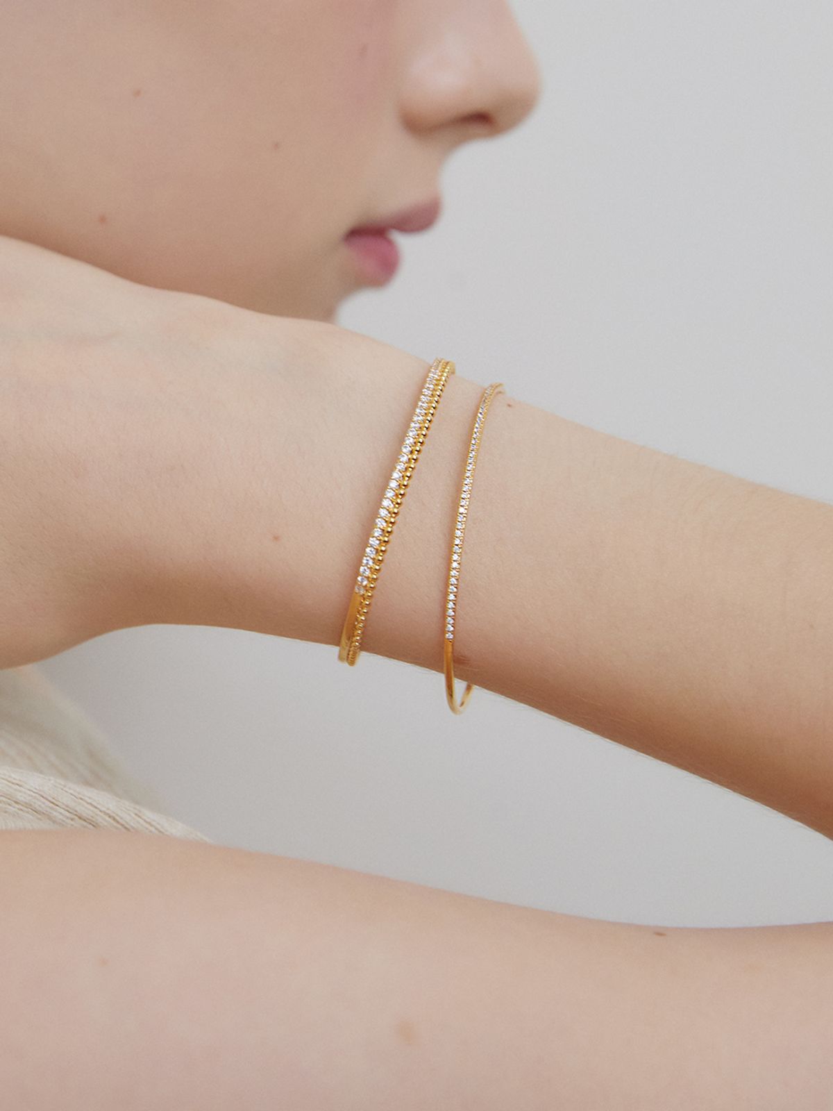 프리모떼(PRIMAUTE) 큐빅 슬림 팔찌