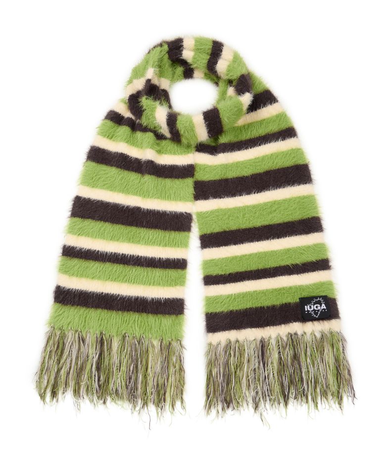 Striped Hairy Bold Muffler (Green)