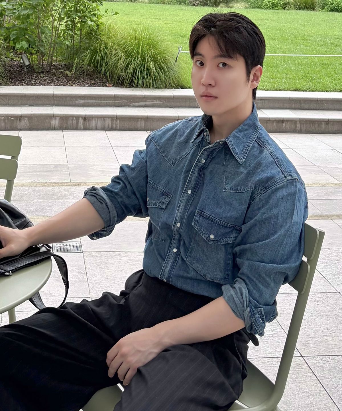브랜디드(BRANDED) WESTERN DENIM SHIRT [MID BLUE]