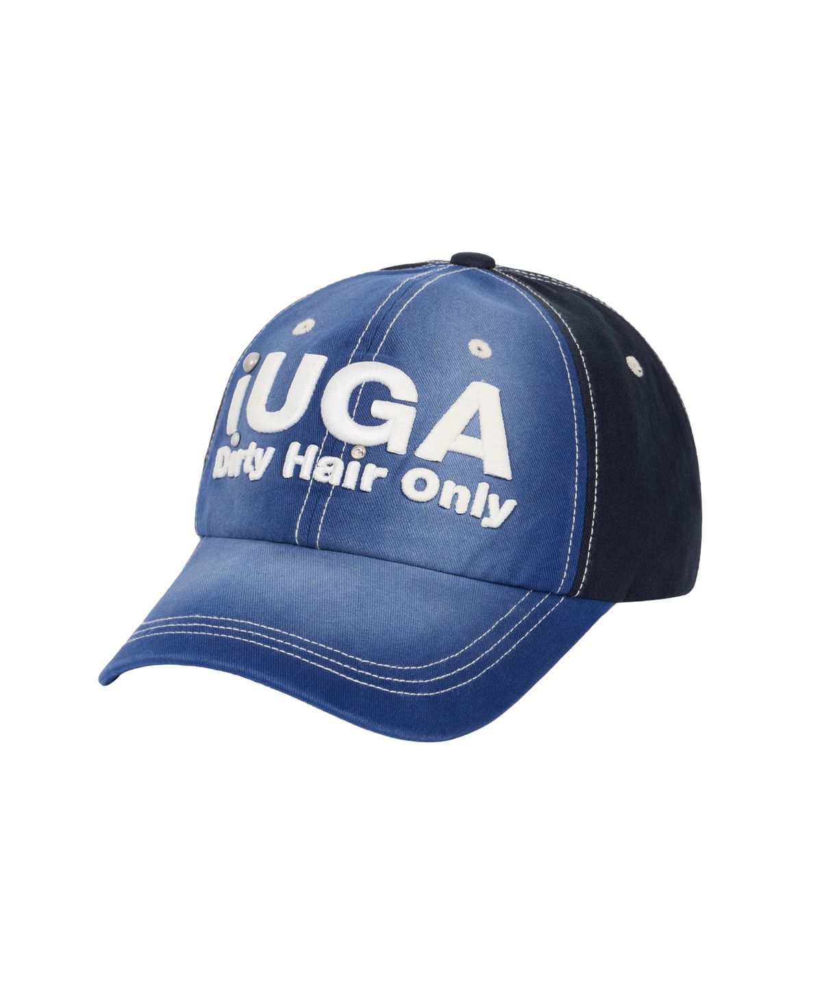 이우가마카라스(IUGAMAKARAS) Washed Embroidery Ball Cap (Blue)