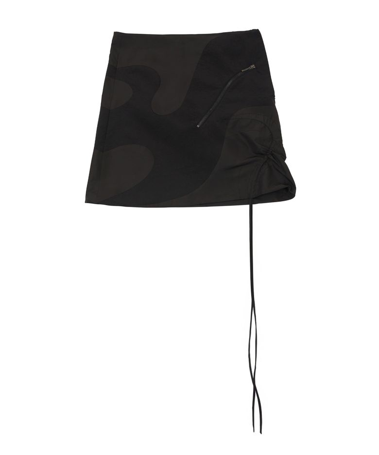SHIRRING STRAP SKIRT/BLACK