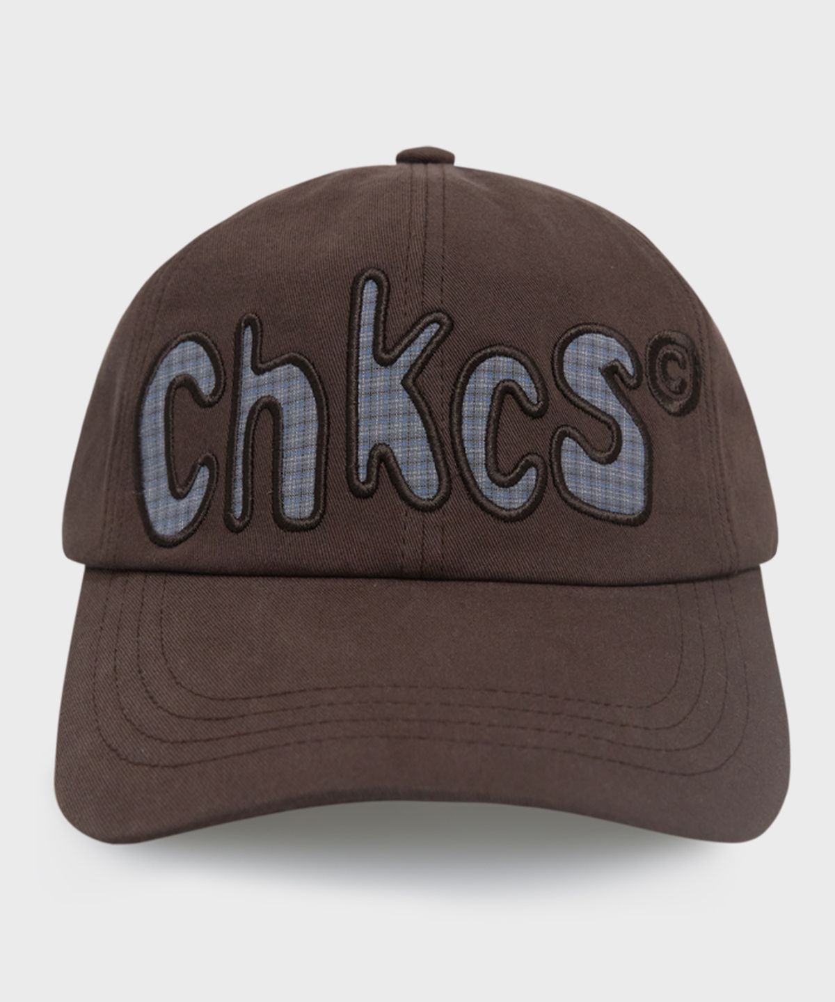 칙스(CHICKS) 바울리스 체크 패치 캡 브라운