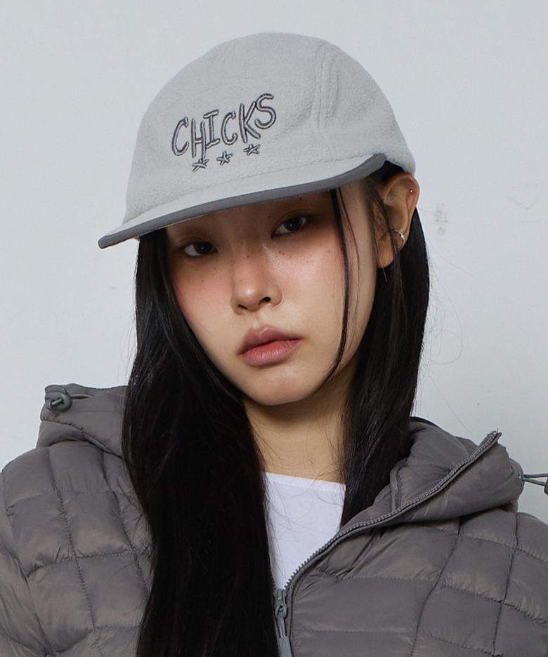투톤 플리스 캠프캡 실버그레이