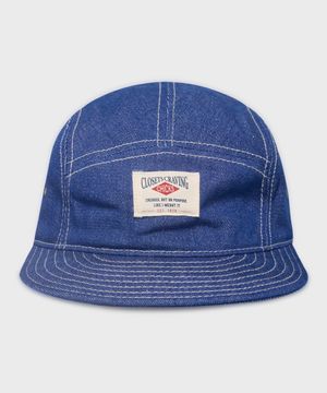 빈티지 프론트 패치 캠프캡 블루