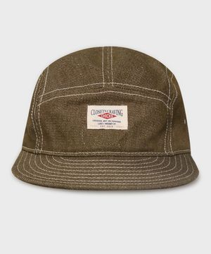 빈티지 프론트 패치 캠프캡 브라운