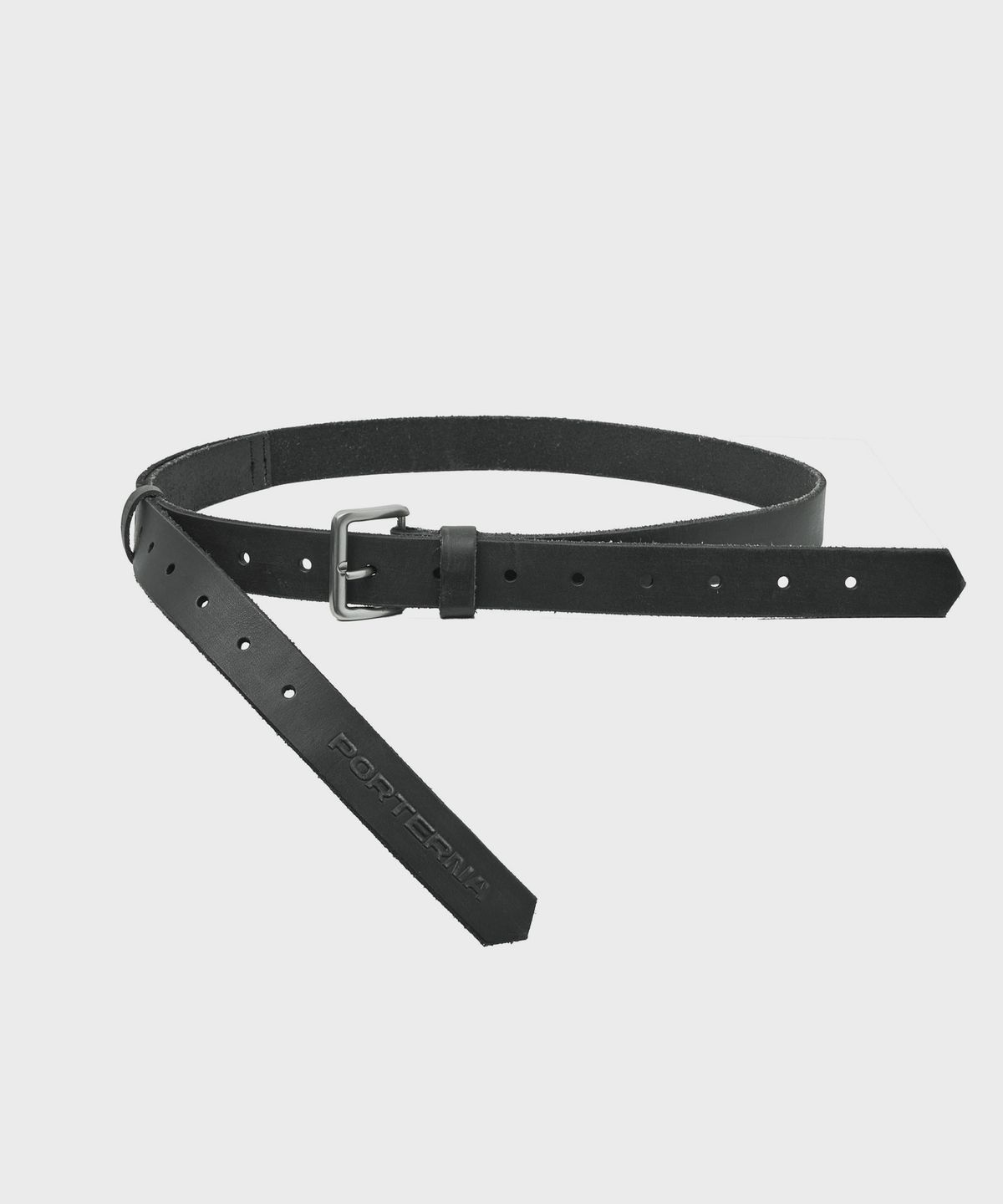 포르테나(PORTERNA) 2WAY LAYERED COWHIDE LEATHER BELT-BLACK